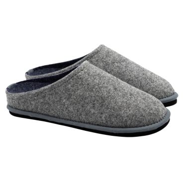 Löwenweiss Hausschuhe Filzpantoffel Easy Bicolor grau/blau